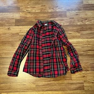 Plaid LLBean Button Down Flannel Size M